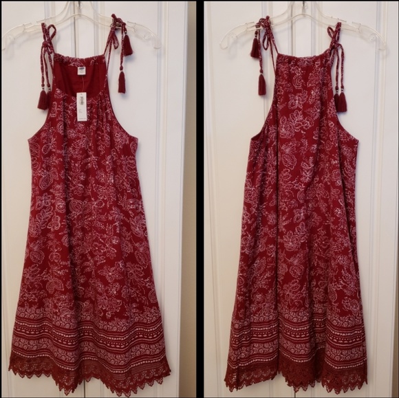 New OLD NAVY spaghetti strap boho dress SMALL - Picture 7 of 8